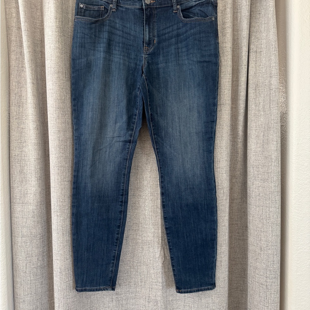 GAP Womens Mid-Dark Blue Skinny Jeans